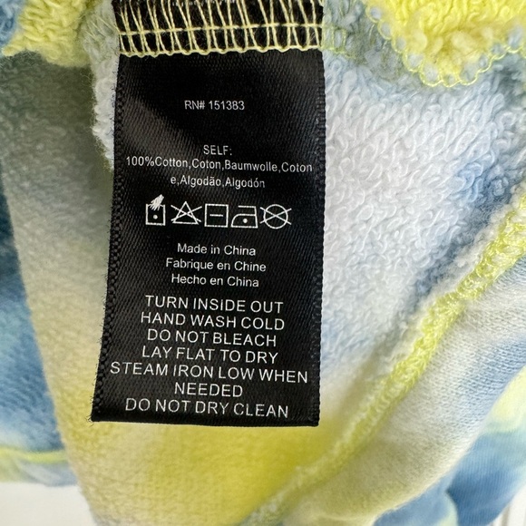 Anthropologie Current Air‎ Madeira Tie Dye Sweatshirt Size Small Crop Button - Picture 6 of 10